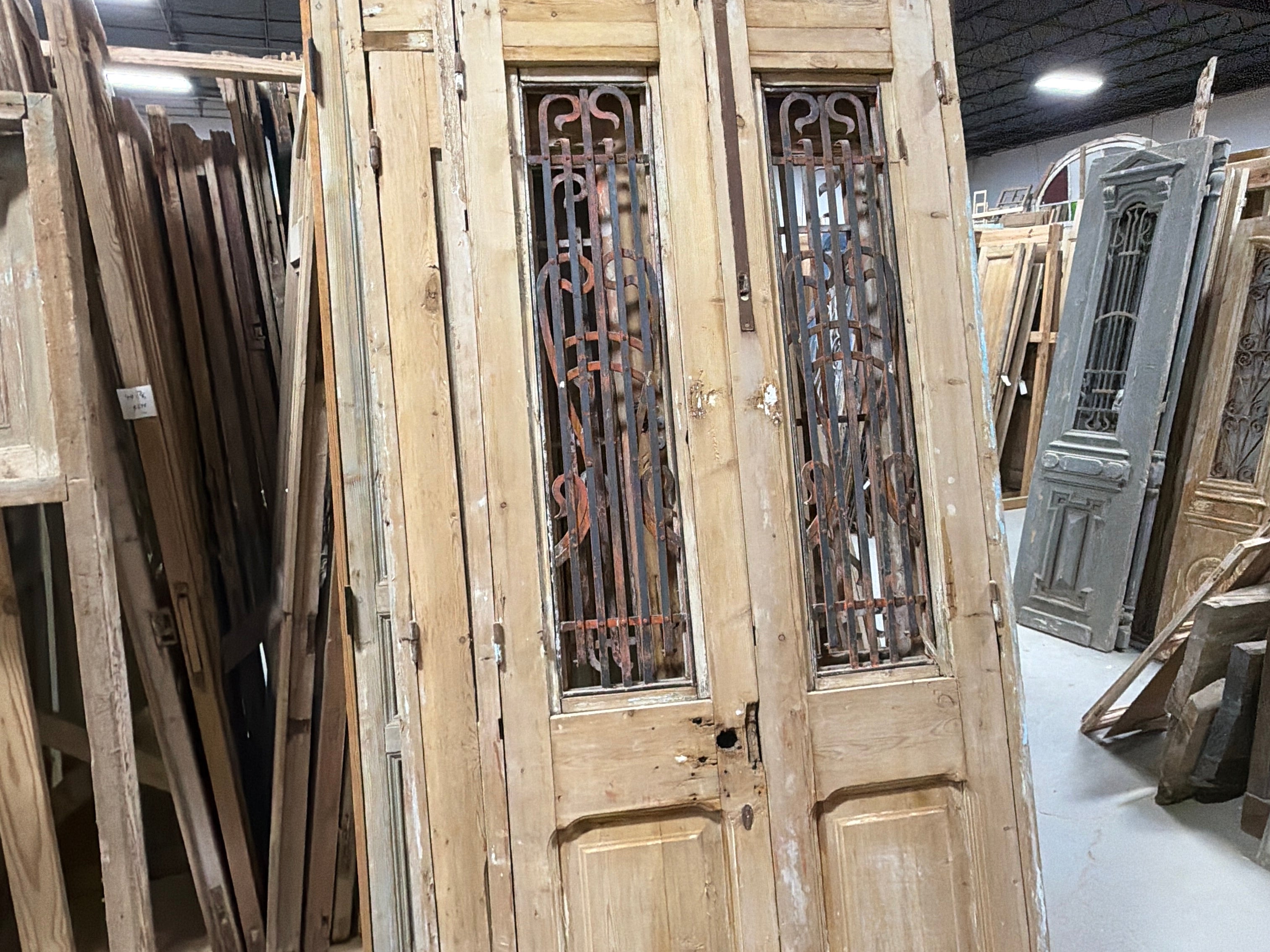 Doors with Iron 41in x 121in x 1.75in #1227 - Saltaire Antiques
