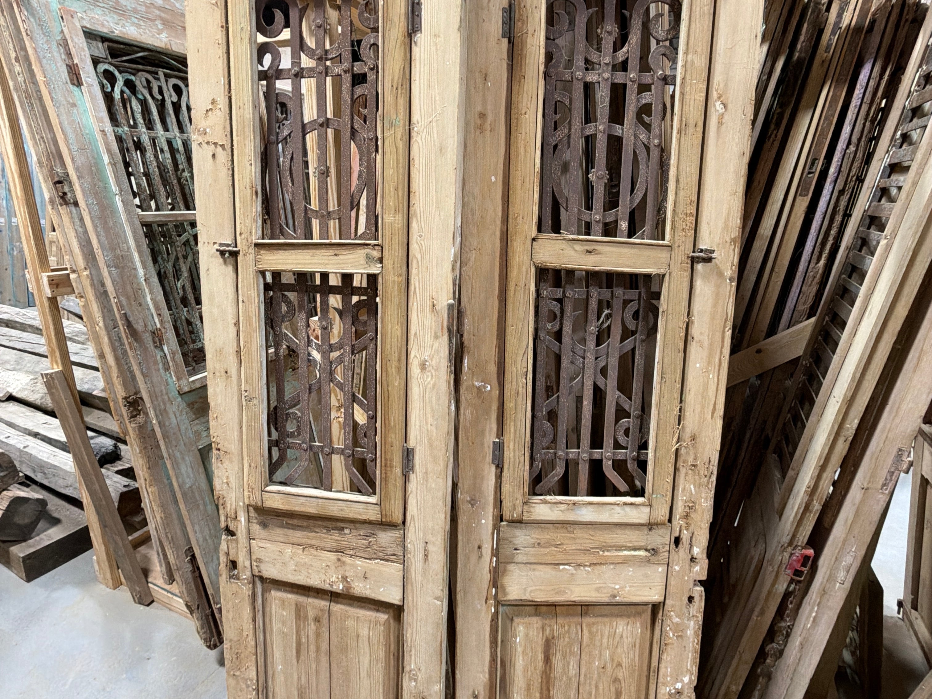 Doors with Iron 44in x 98.5in x 1.75in #1250 - Saltaire Antiques