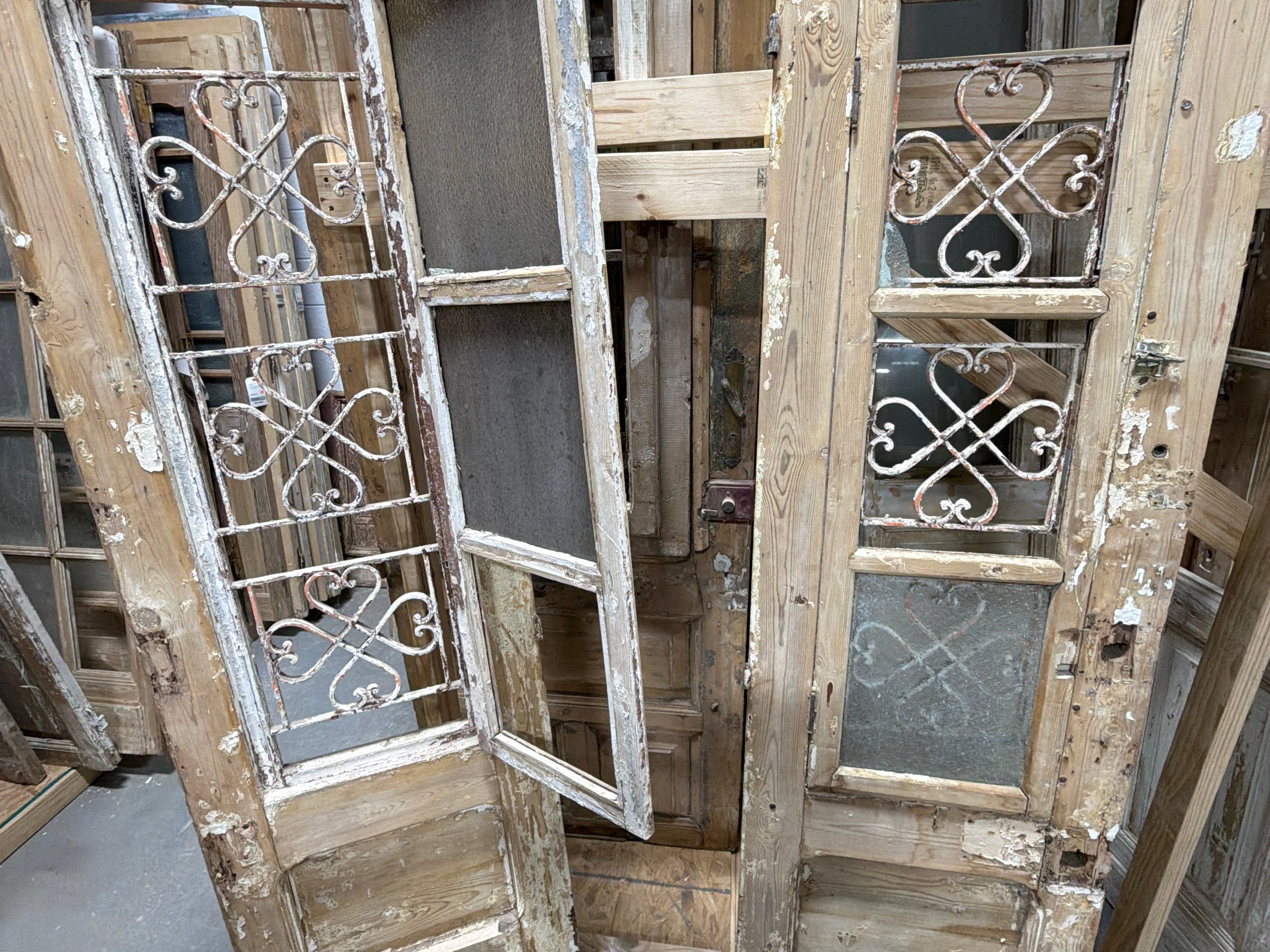 Doors with Iron 44in x 85in x 1.875in #1242 - Saltaire Antiques