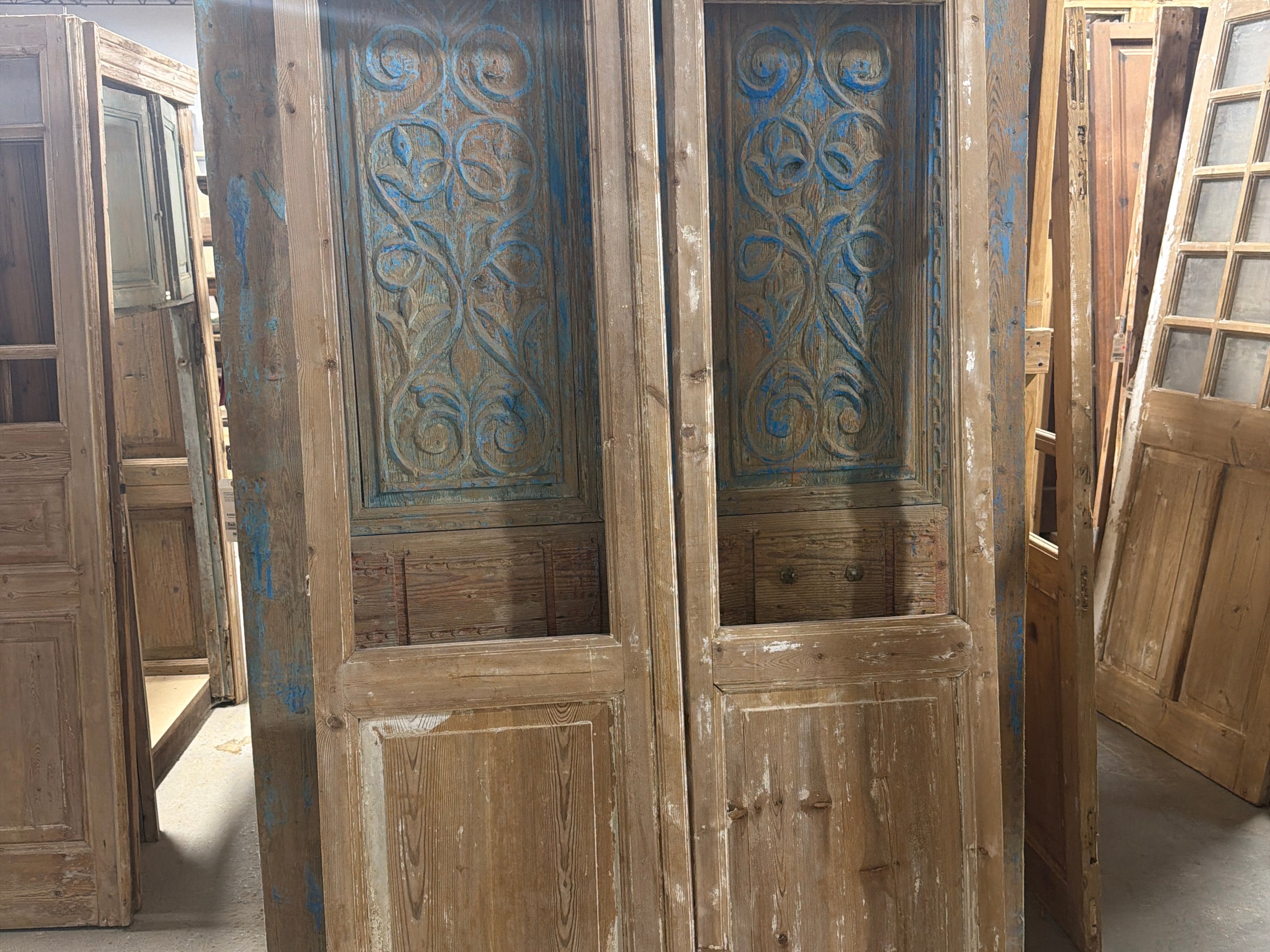 Doors with Lites 44in x 101in x 1.75in #1239 - Saltaire Antiques