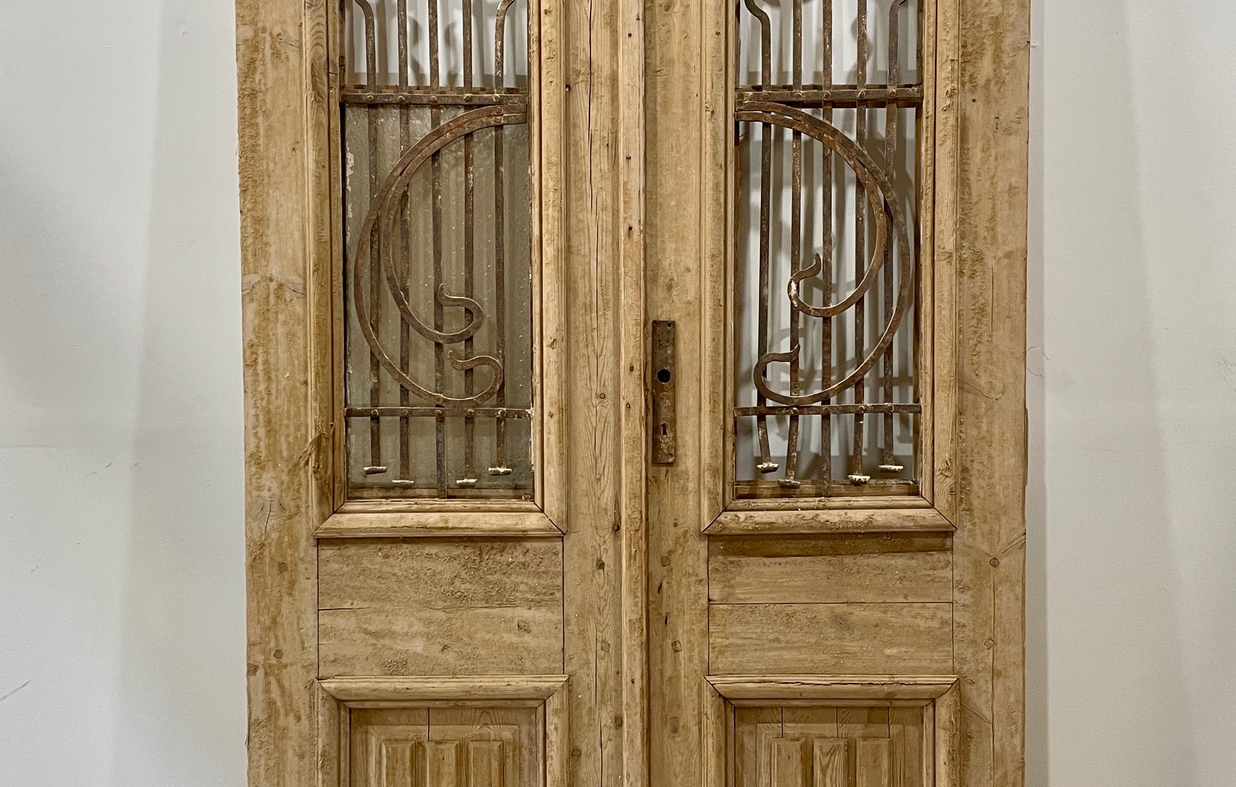 Doors with Iron 44in x 100in x 1.75in #160 - Saltaire Antiques