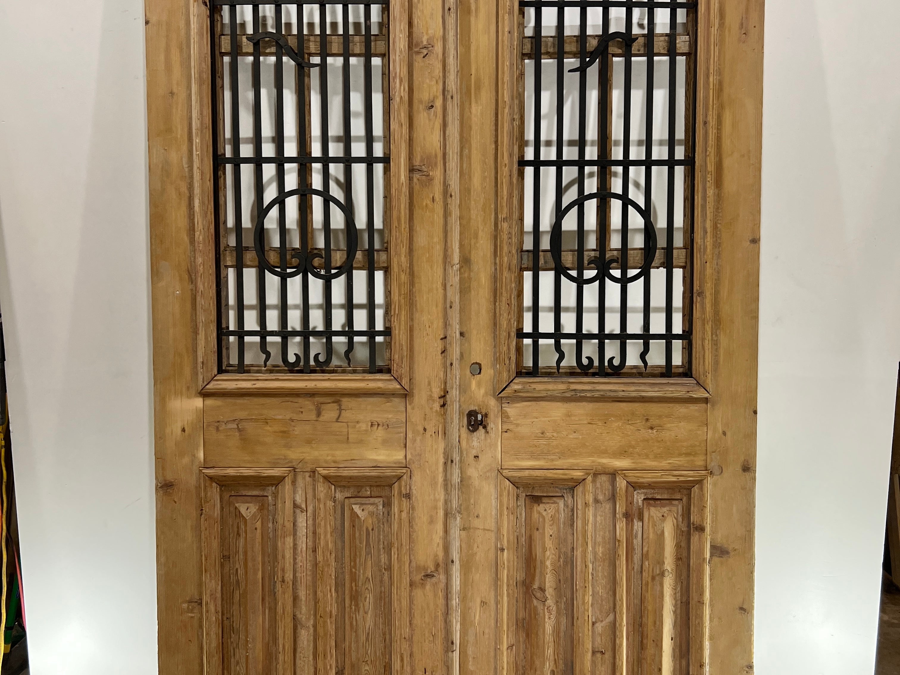 Doors with Iron 60in x 99in x 1.75in #337 - Saltaire Antiques