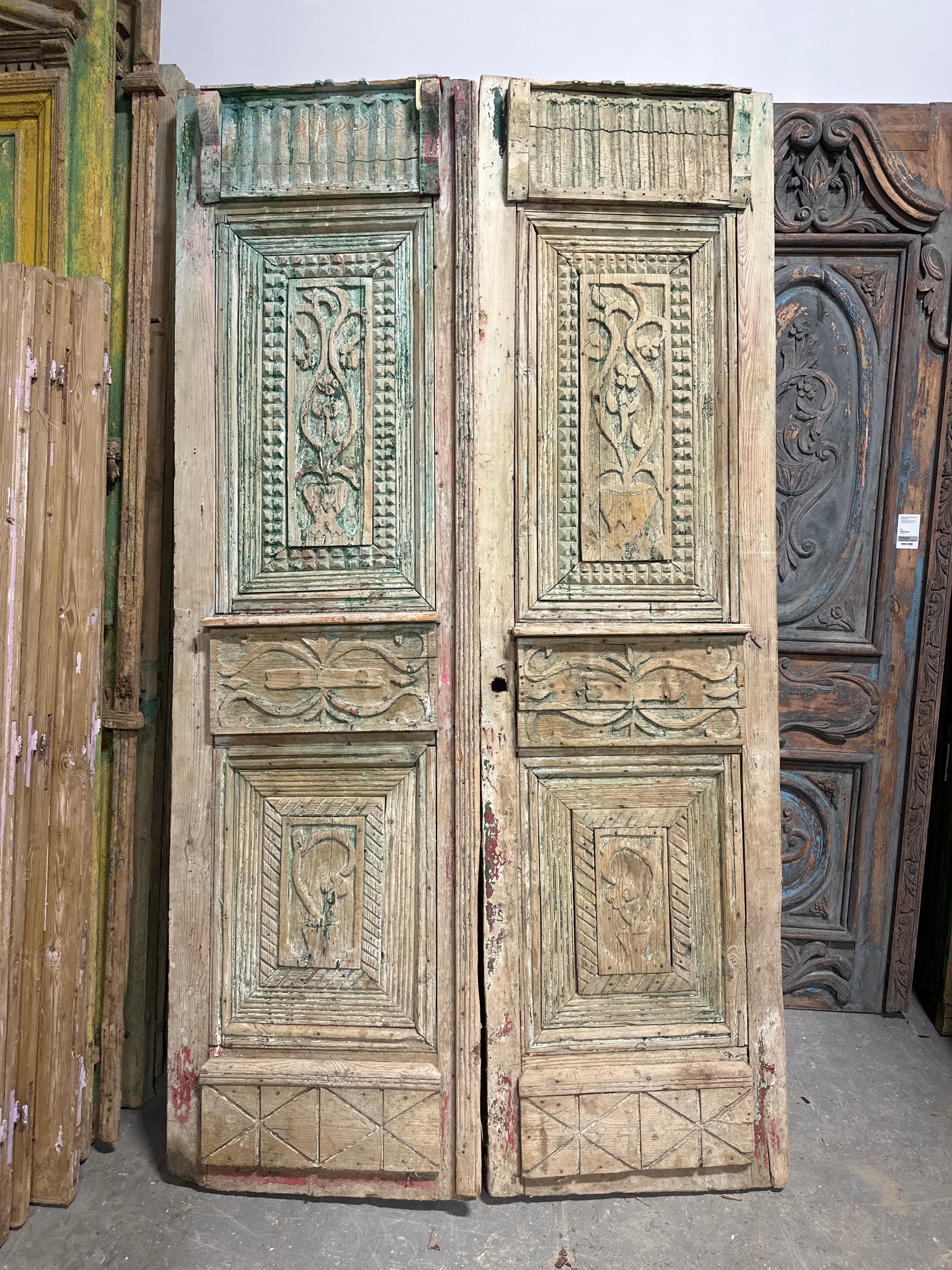 Antique Carved Solid Door – 60×105 | Architectural Salvage