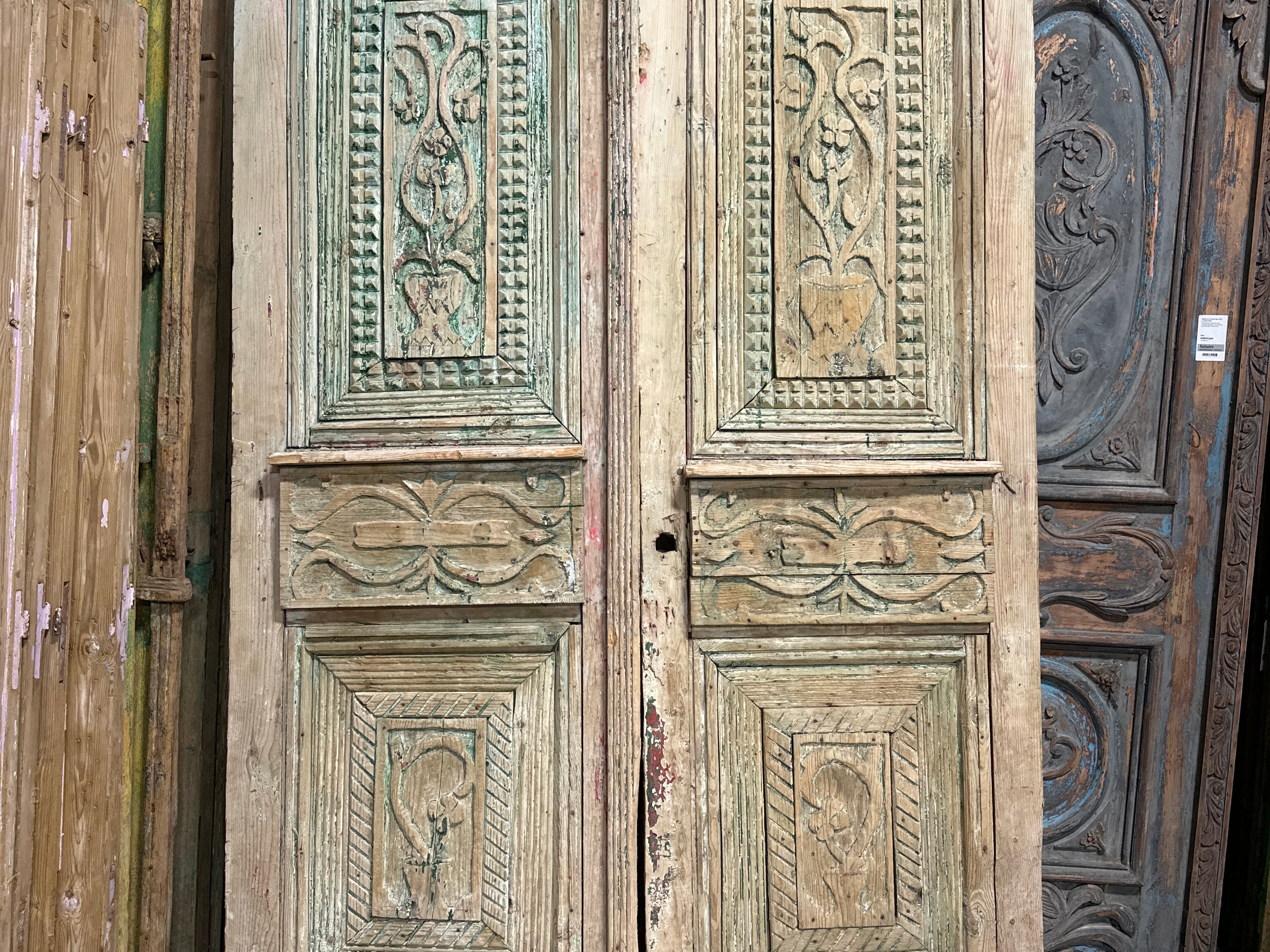 Solid Door (Carved) 60in x 105in x 1.75in #1124 - Saltaire Antiques