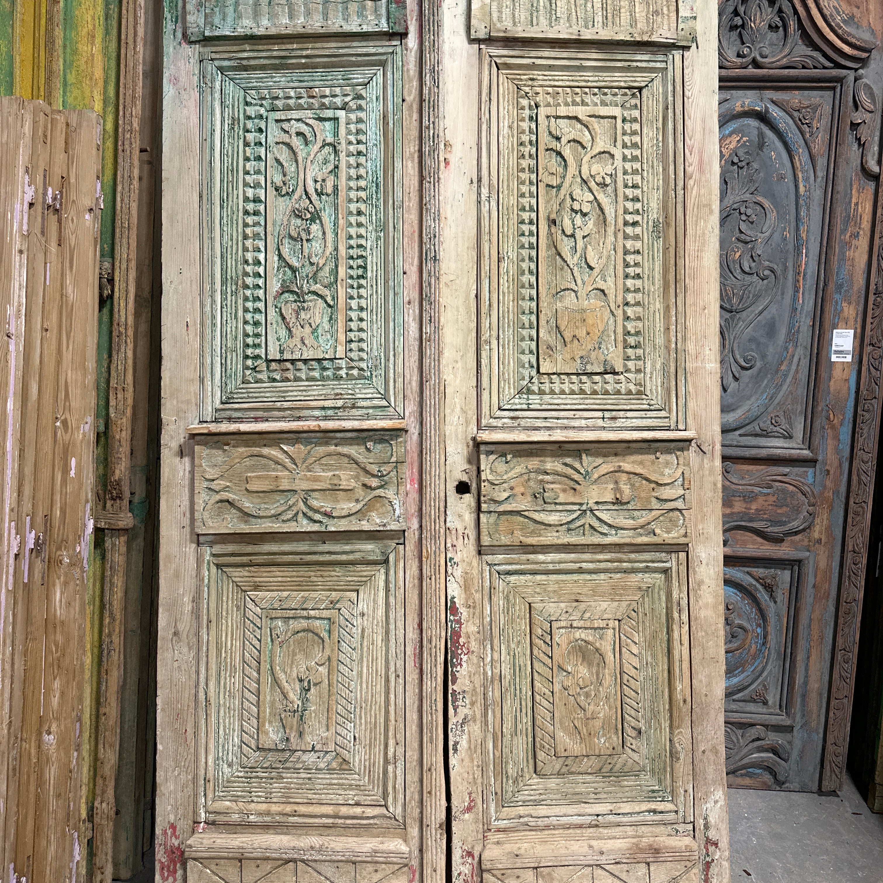 Solid Door (Carved) 60in x 105in x 1.75in #1124 - Saltaire Antiques