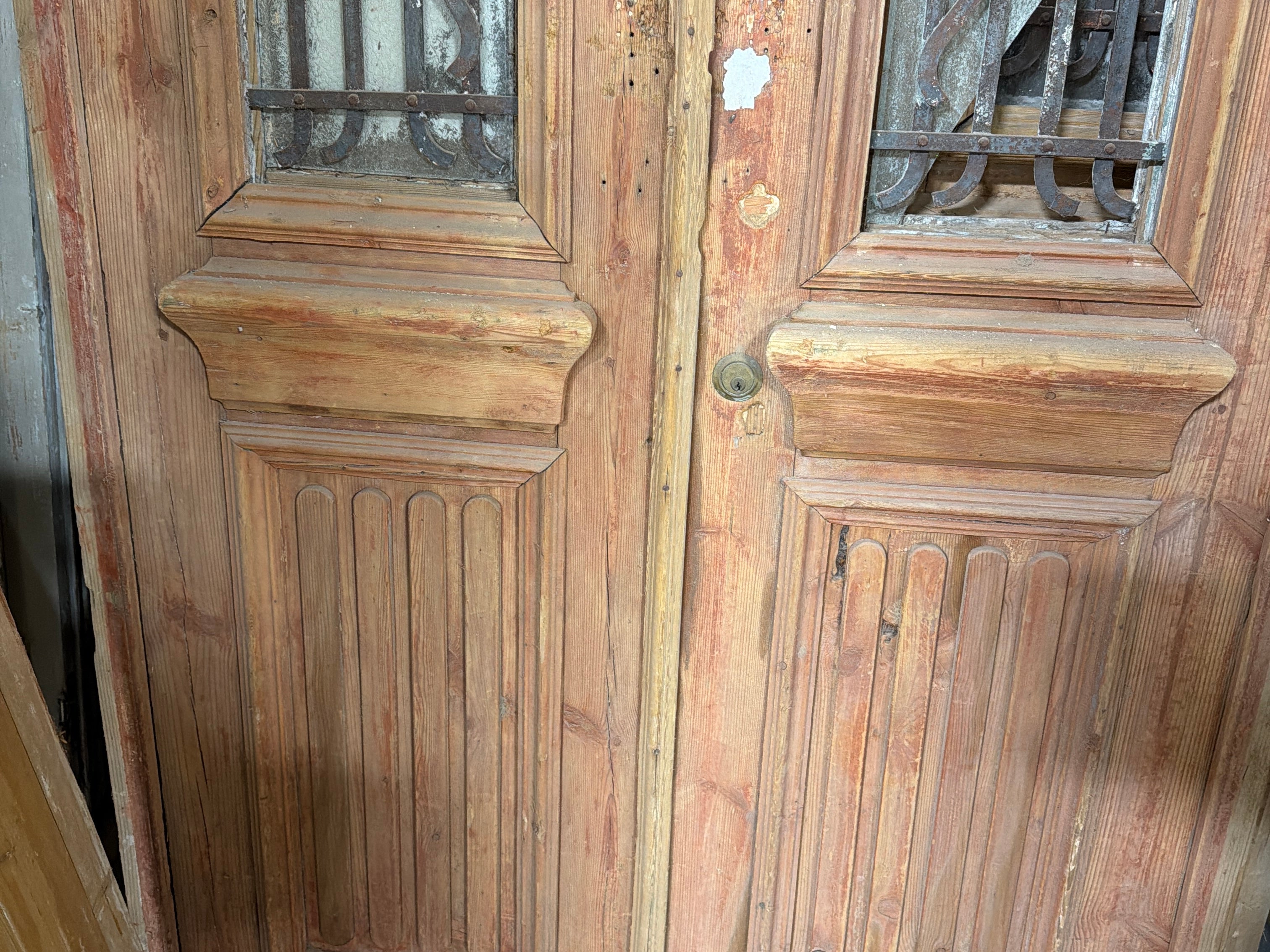 Doors with Iron 46in x 120in x 1.75in #1225 - Saltaire Antiques