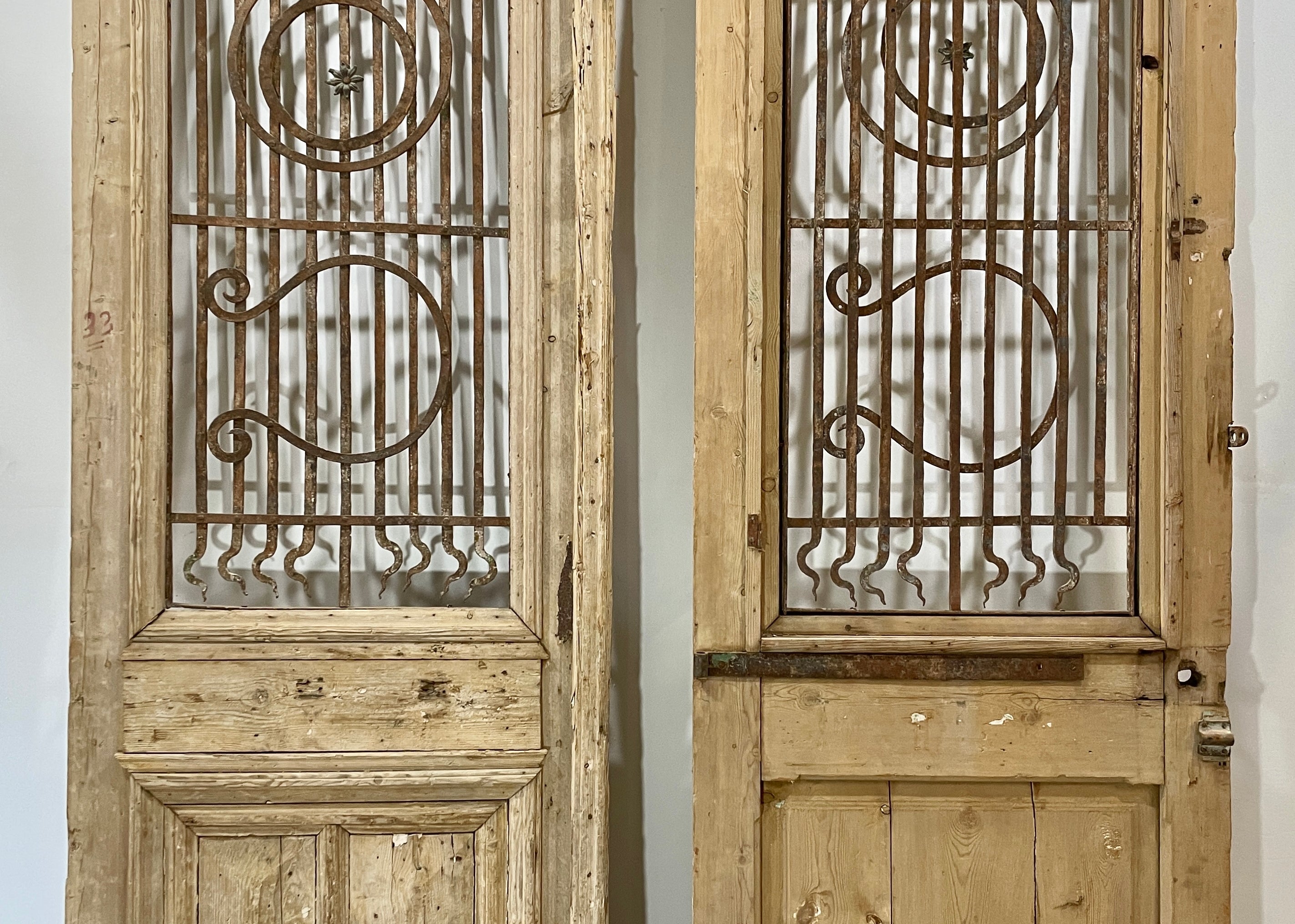 Doors with Iron 64in x 102in x 1.75in #171 - Saltaire Antiques
