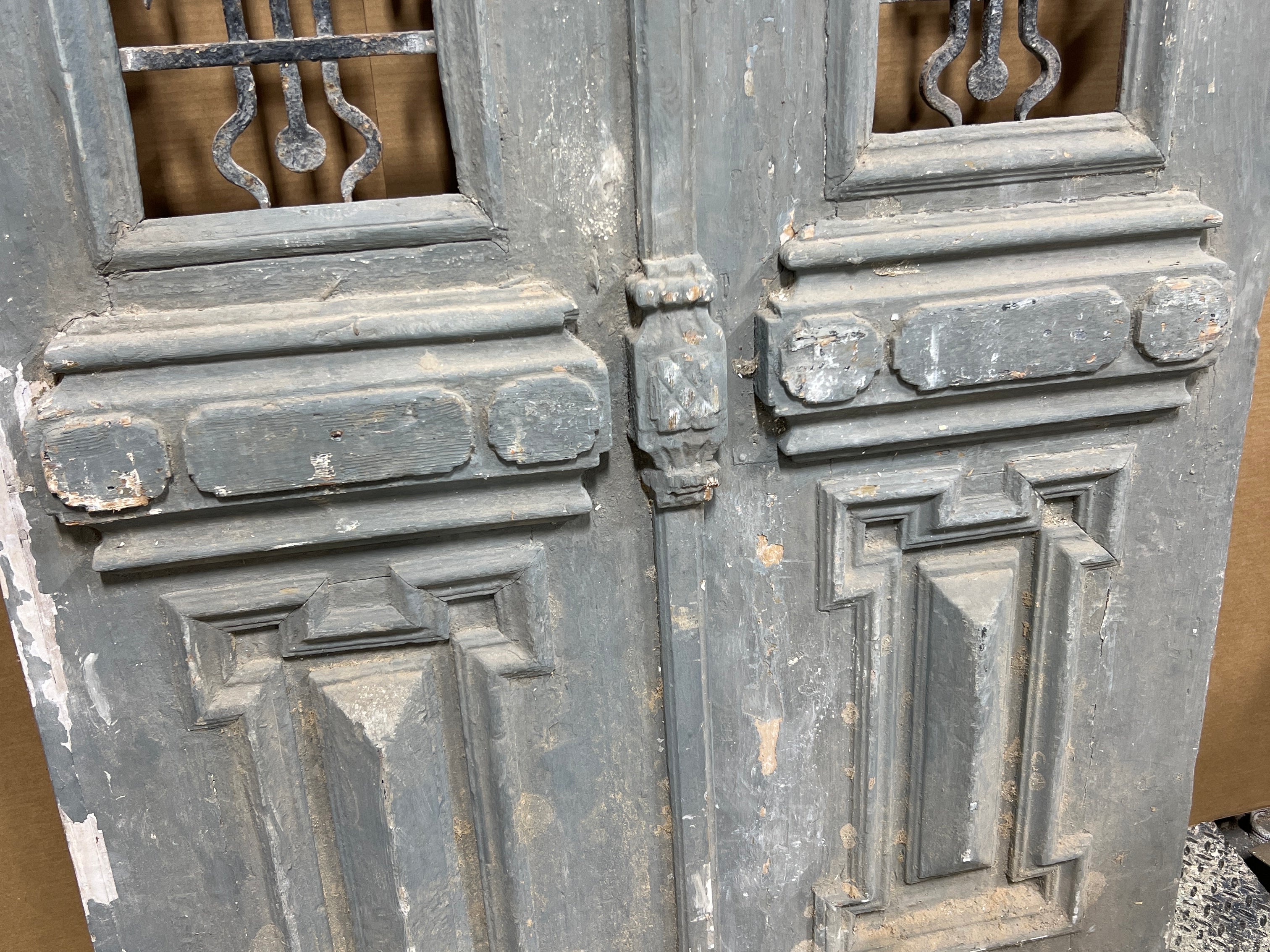 Doors with Iron 48in x 101in x 1.75in #1018 - Saltaire Antiques