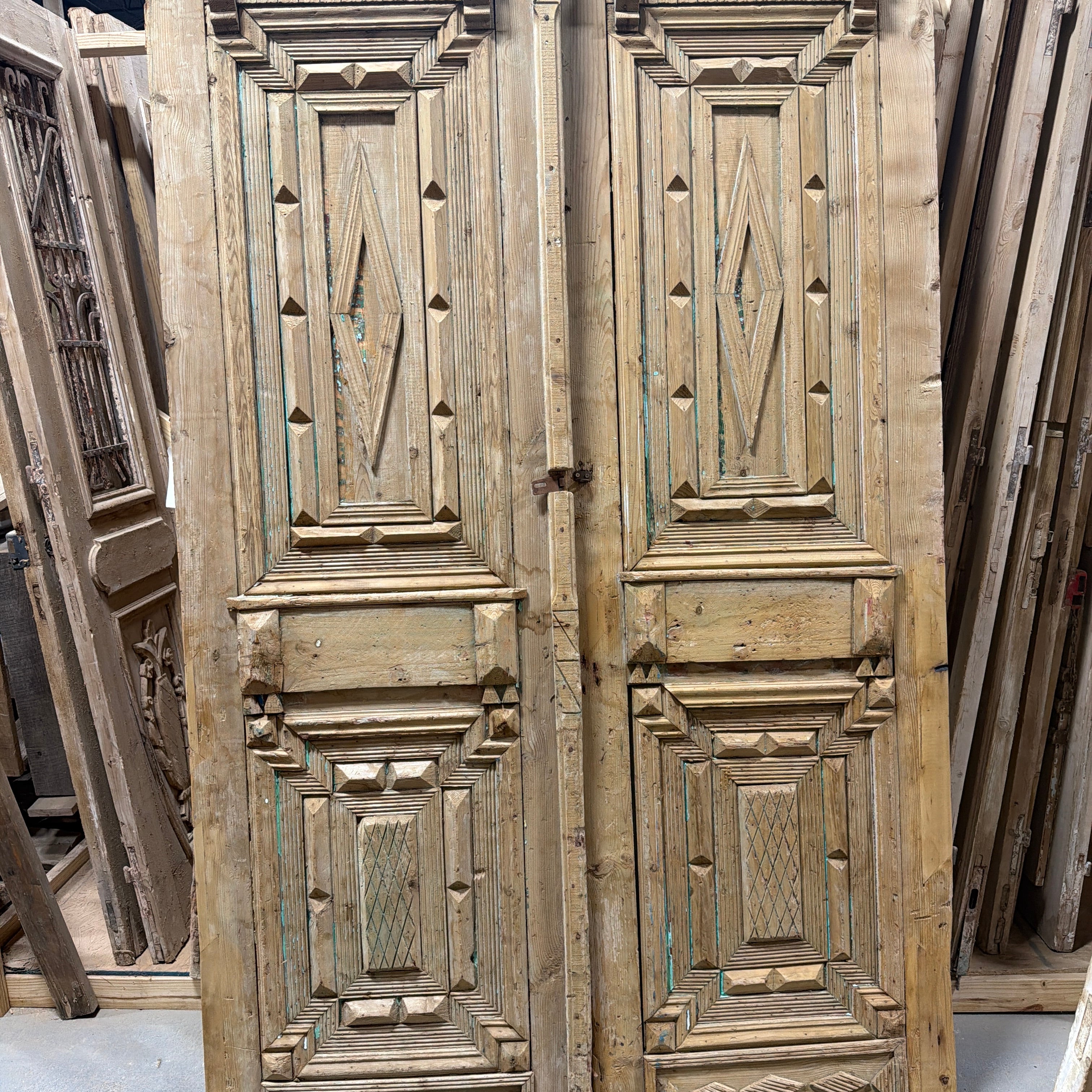 Solid Door (Carved) 60in x 99in x 1.75in #1223 - Saltaire Antiques