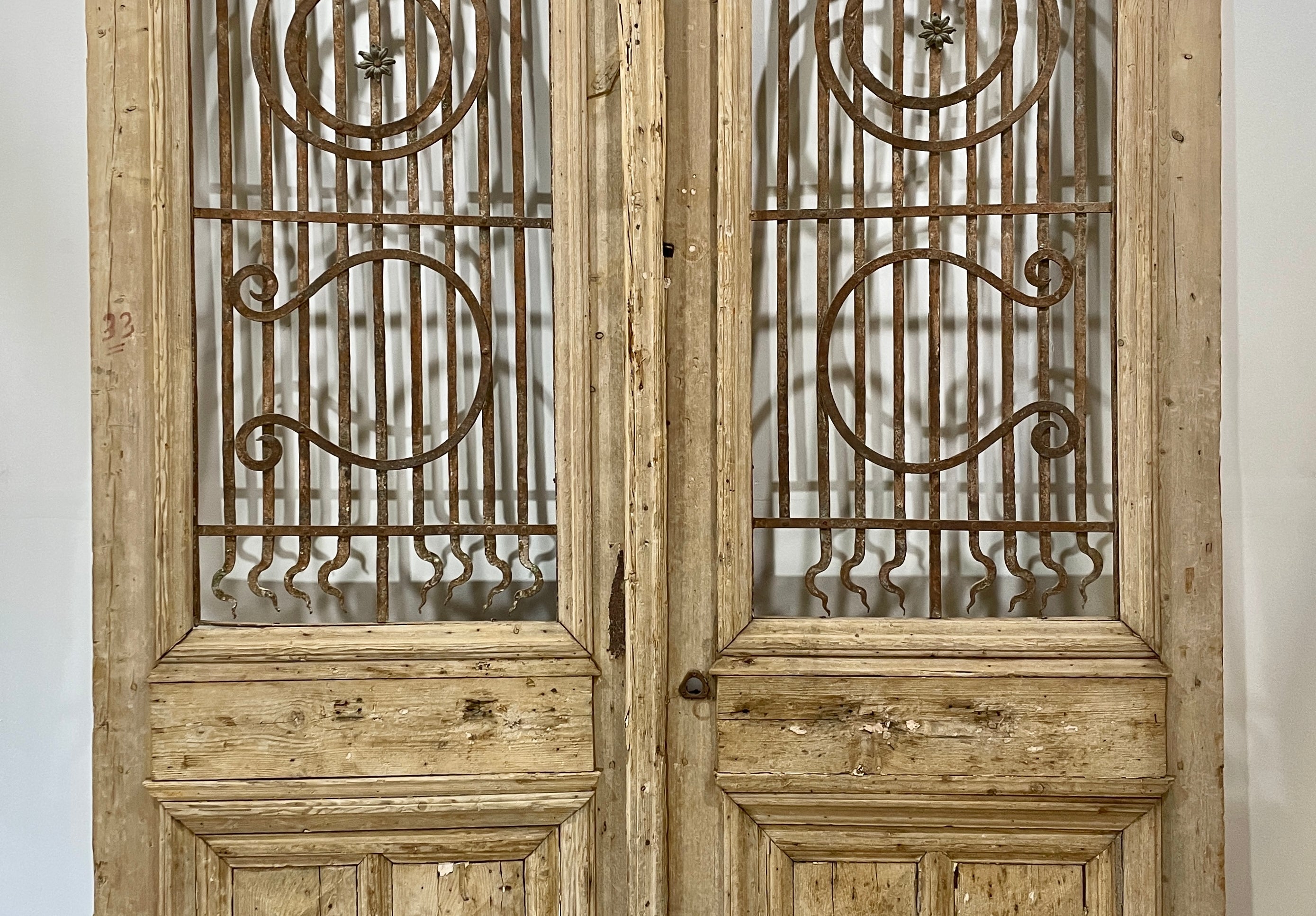 Doors with Iron 64in x 102in x 1.75in #171 - Saltaire Antiques