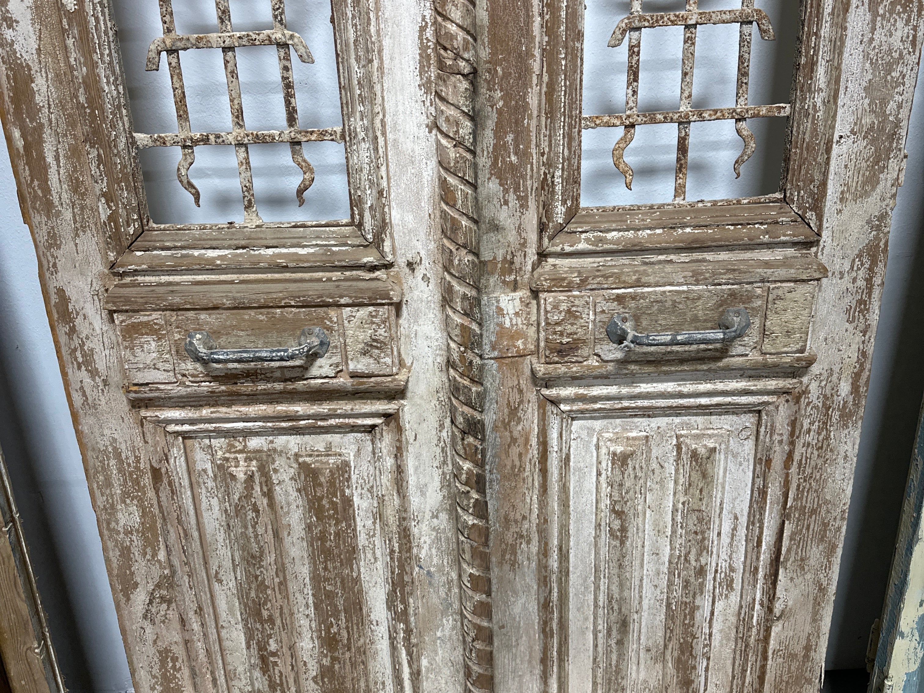 Doors with Iron 42in x 99in x 1.75in #1113 - Saltaire Antiques