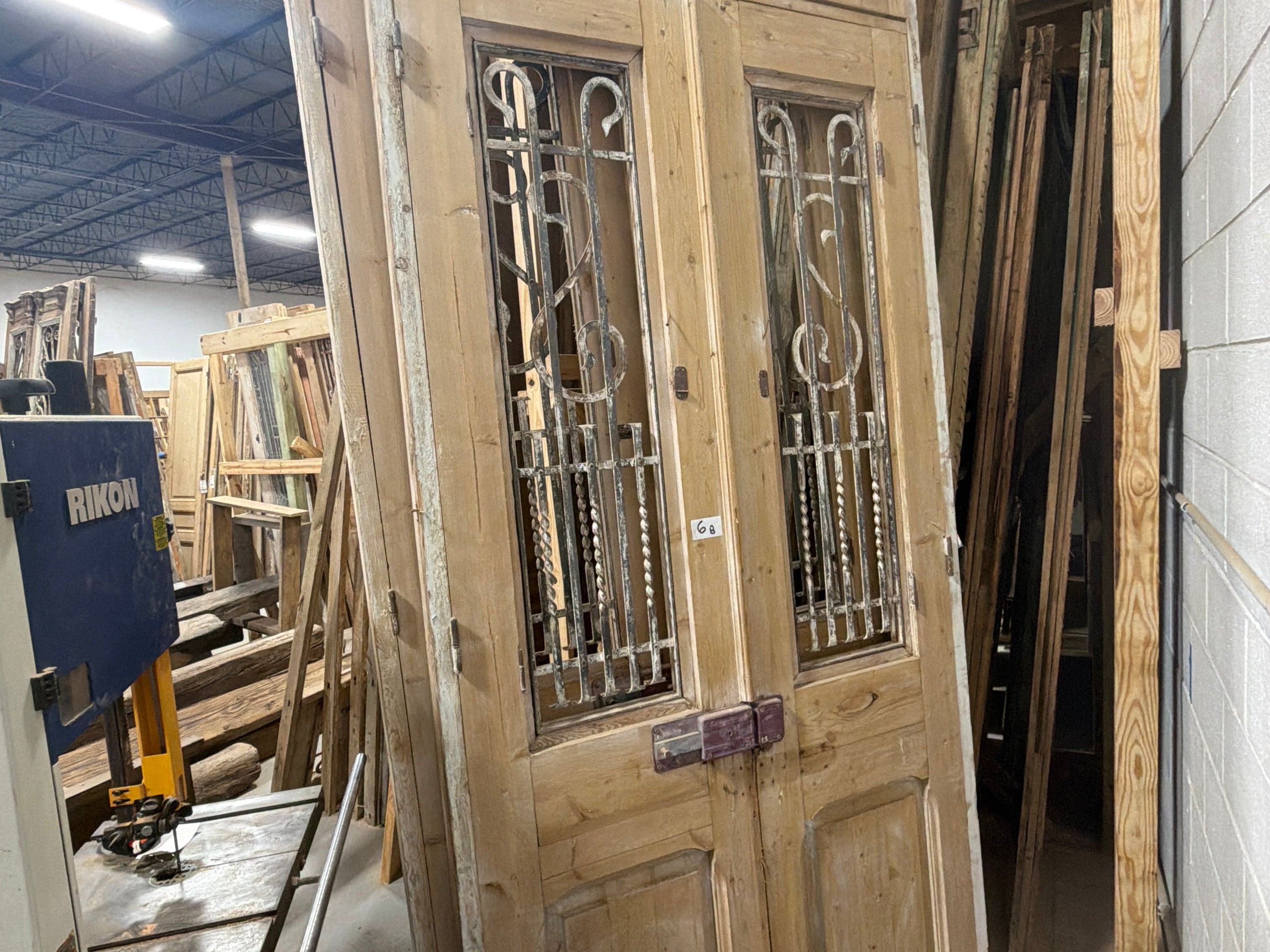 Doors with Iron 43in x 98in x 1.75in #1217 - Saltaire Antiques
