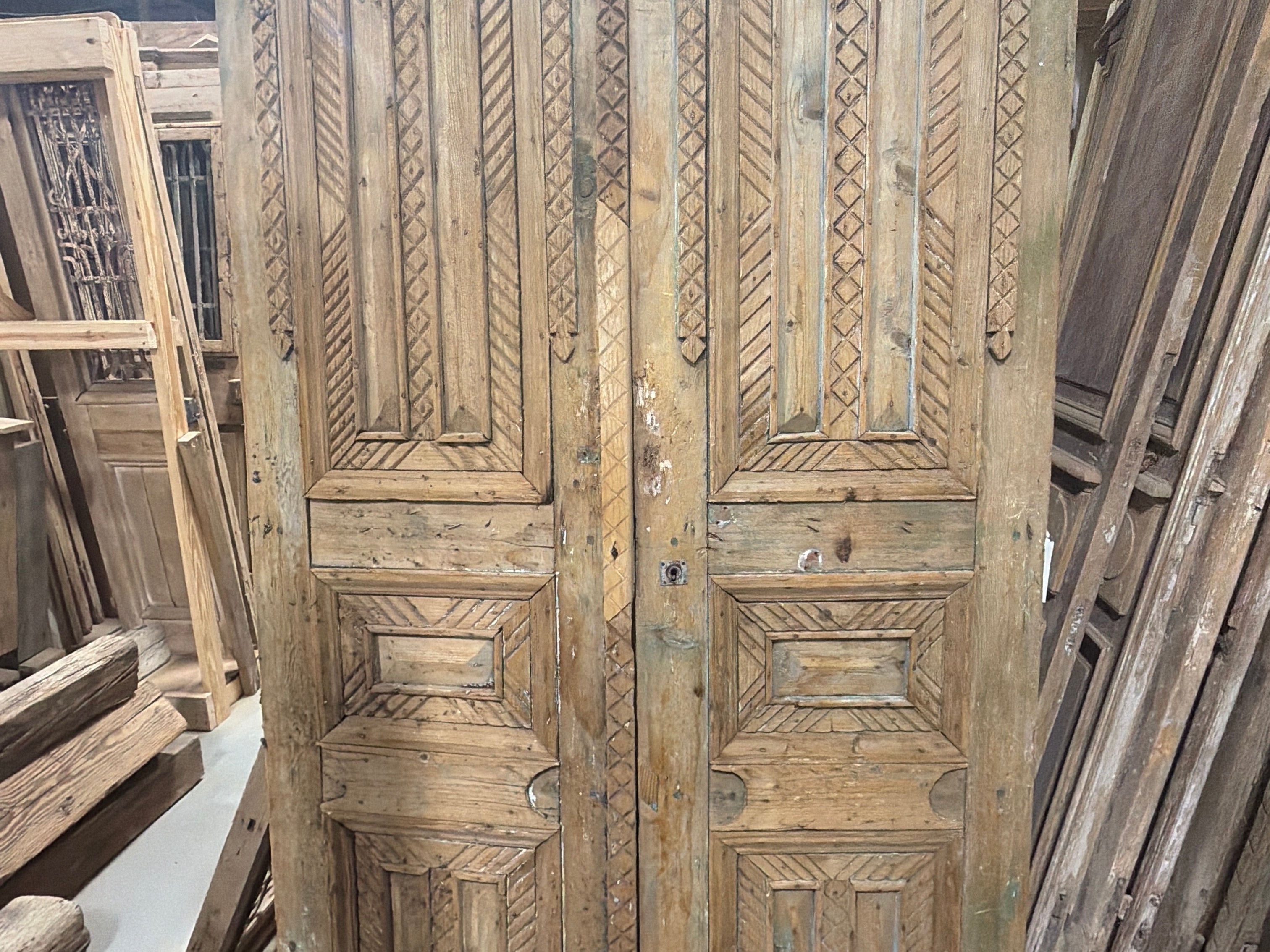 Solid Door (Carved) 50in x 94.5in x 1.75in #1211 - Saltaire Antiques