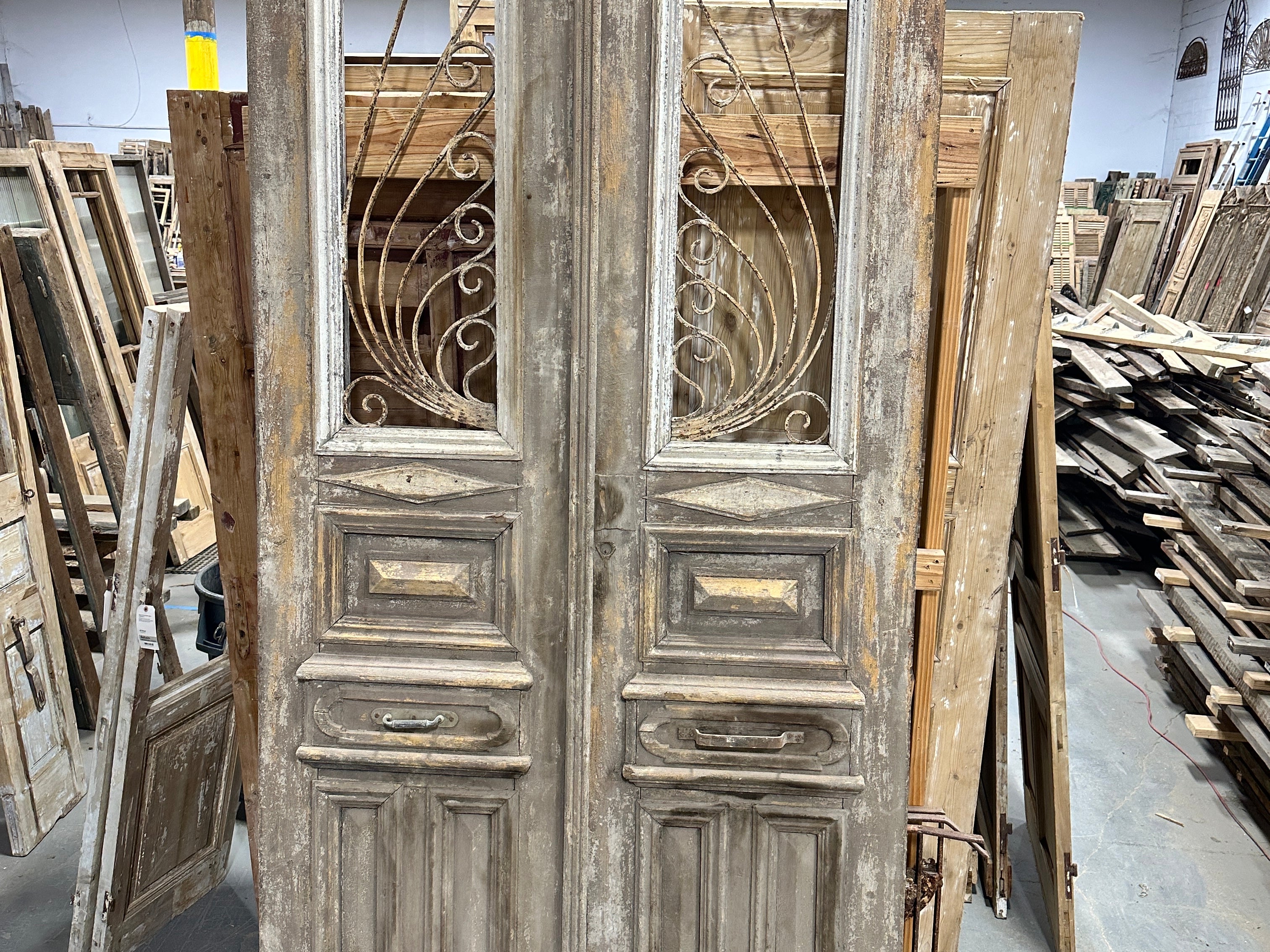 Doors with Iron 55in x 126in x 1.75in #1031 - Saltaire Antiques