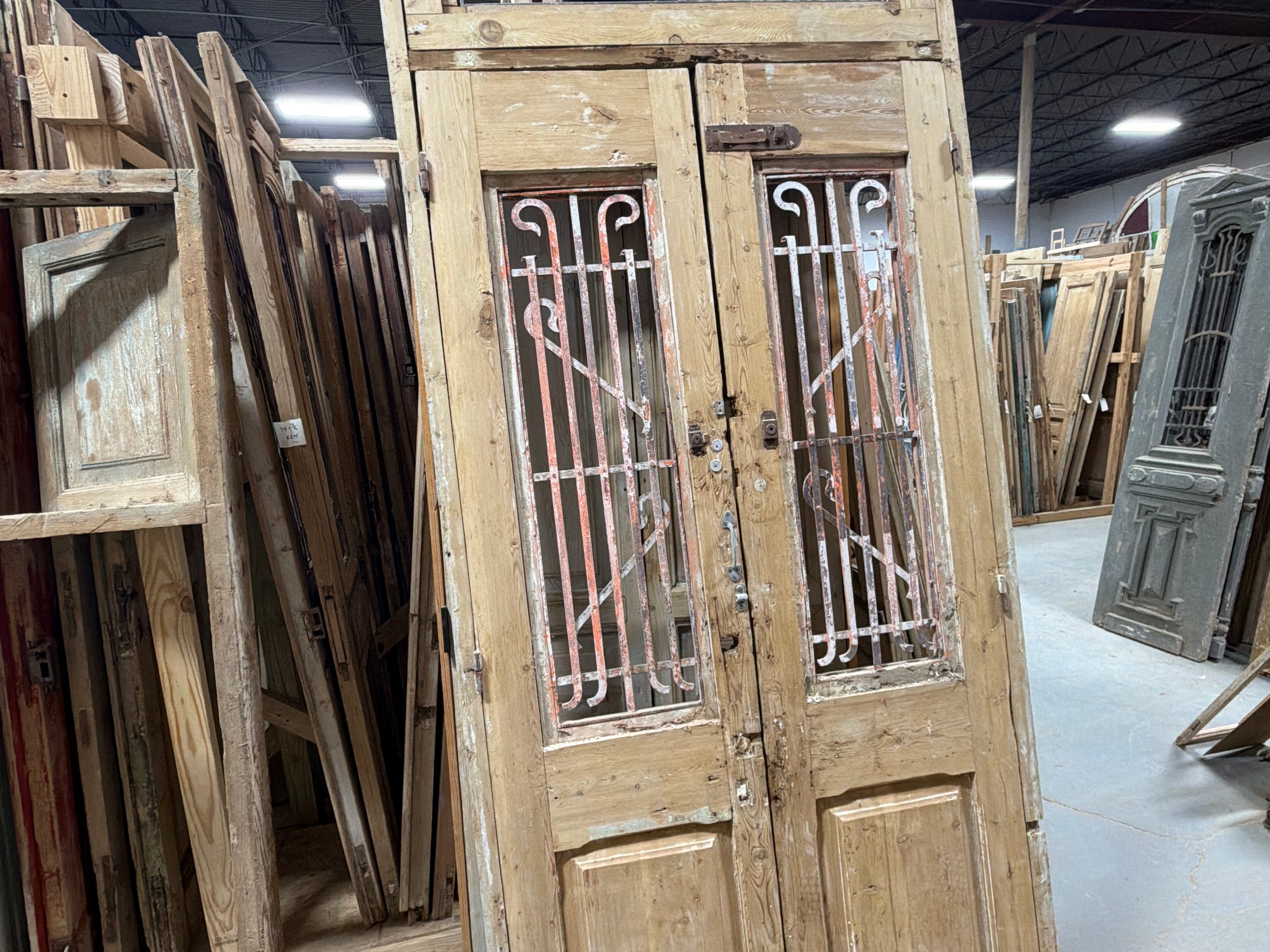 Doors with Iron 46in x 123in x 1.75in #1226 - Saltaire Antiques