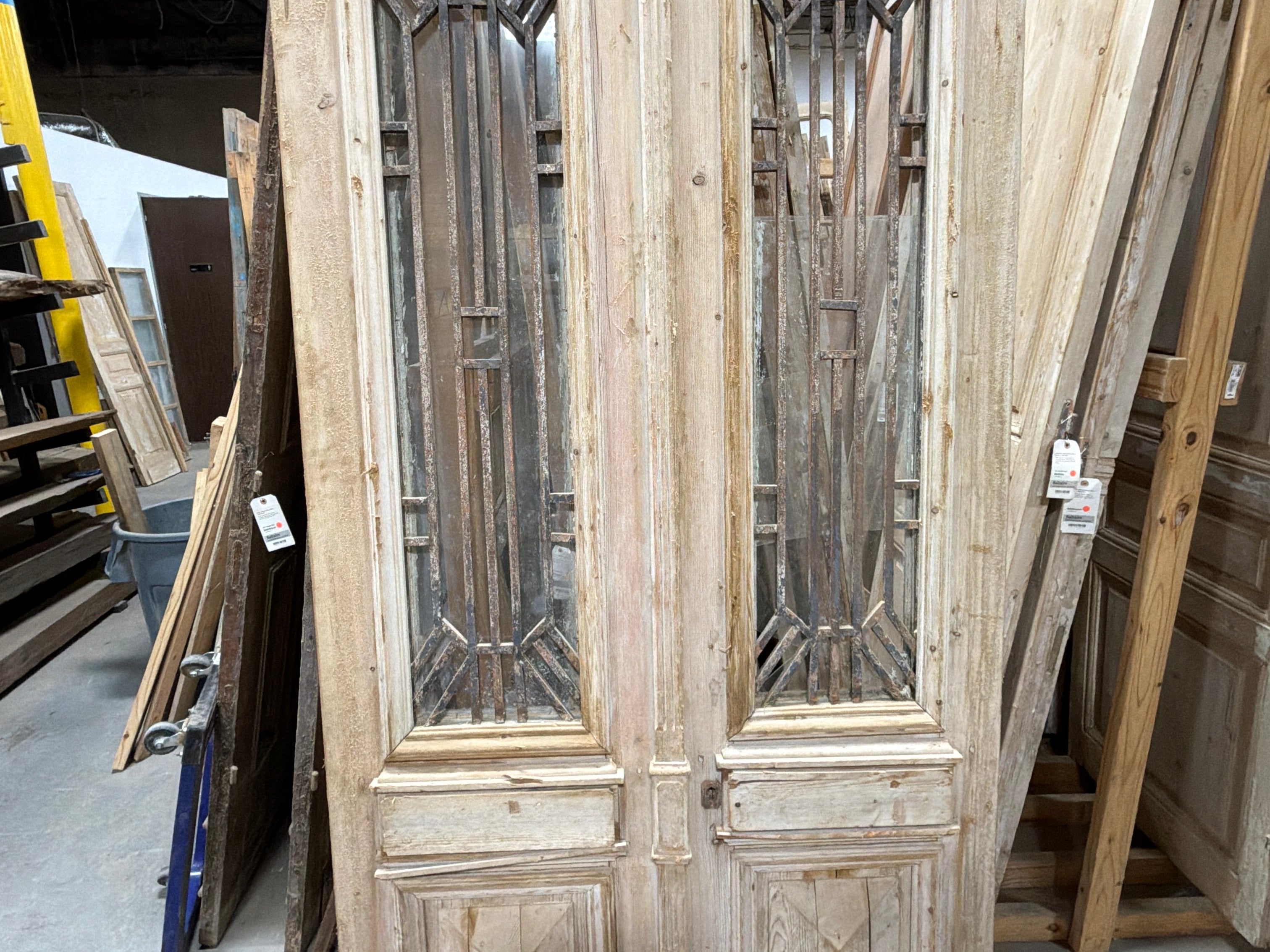 Doors with Iron 44.5in x 98.5in x 1.75in #1254 - Saltaire Antiques
