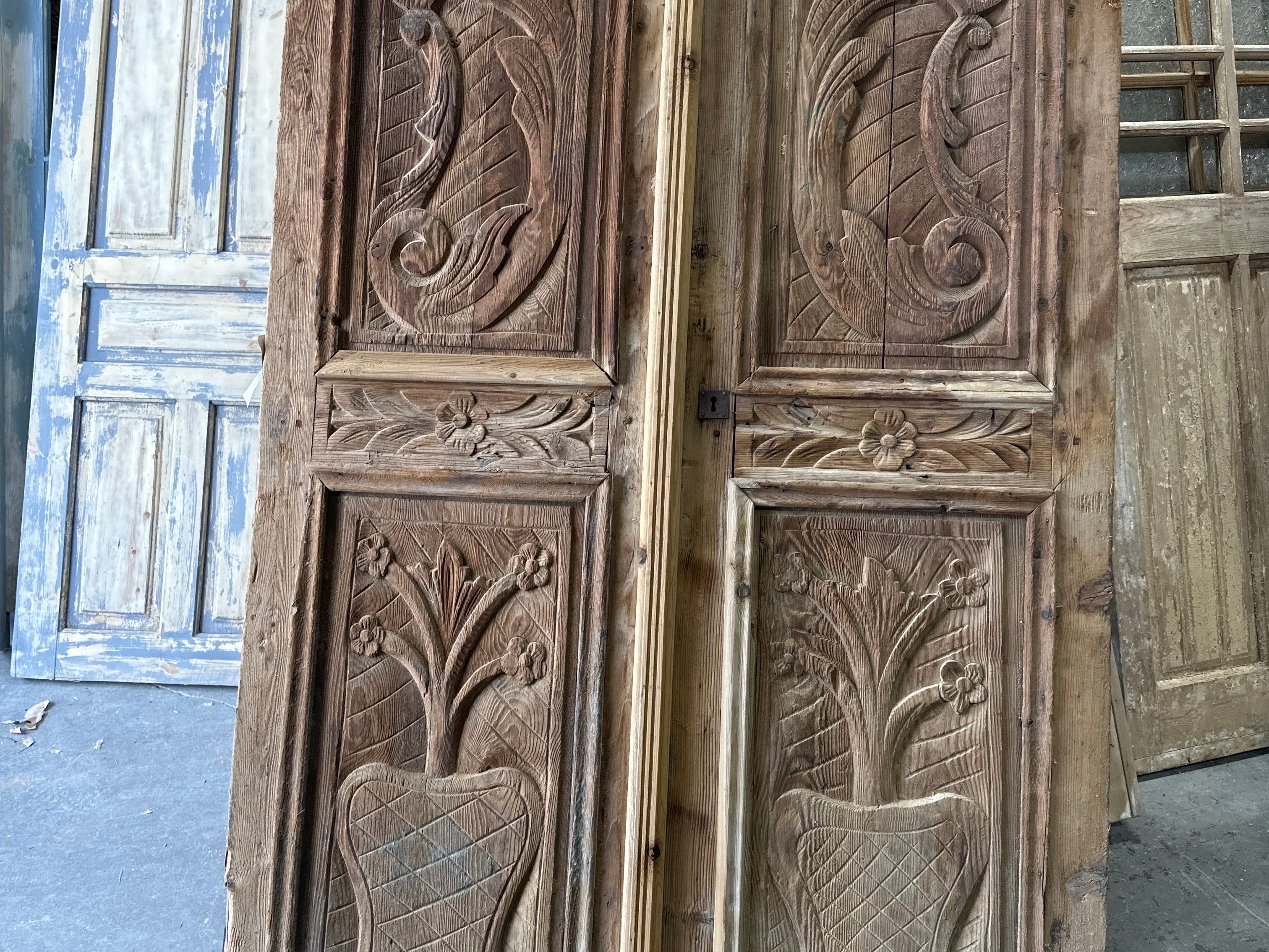 Solid Door (Carved) 51in x 88in x 1.75in #1210 - Saltaire Antiques