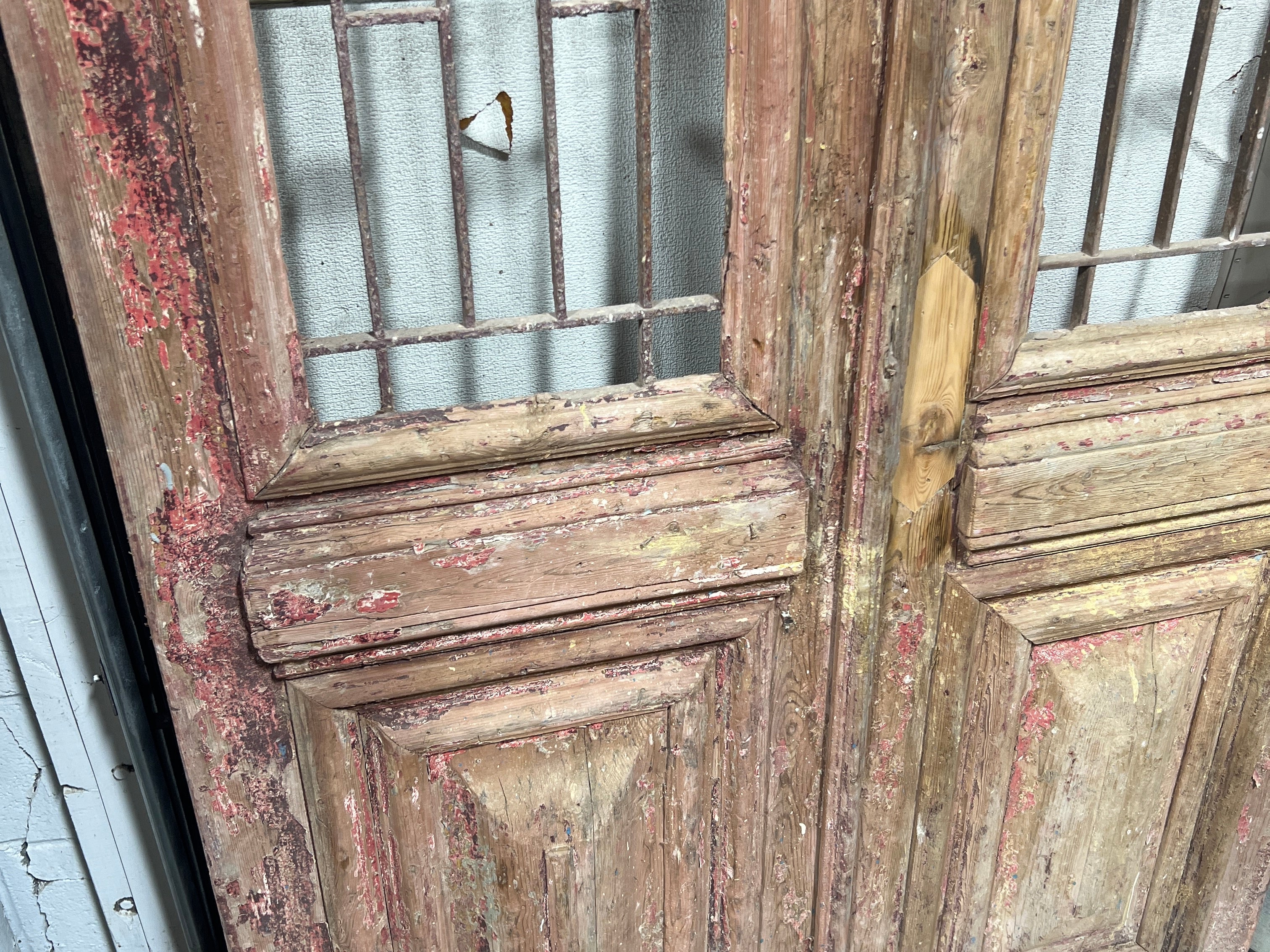 Doors with Iron 43in x 92in x 1.75in #1068 - Saltaire Antiques