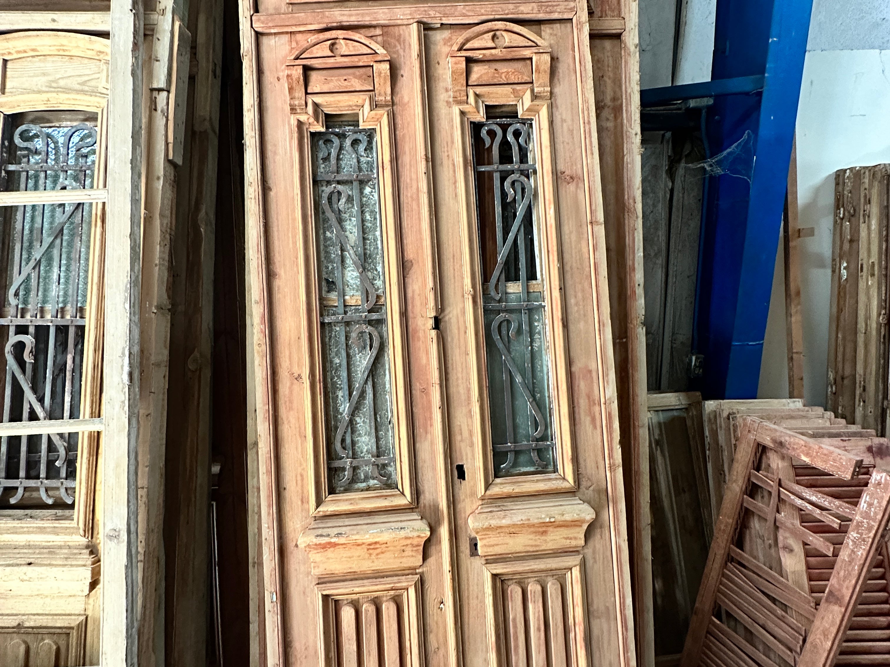Doors with Iron 38in x 122in #216 - Saltaire Antiques