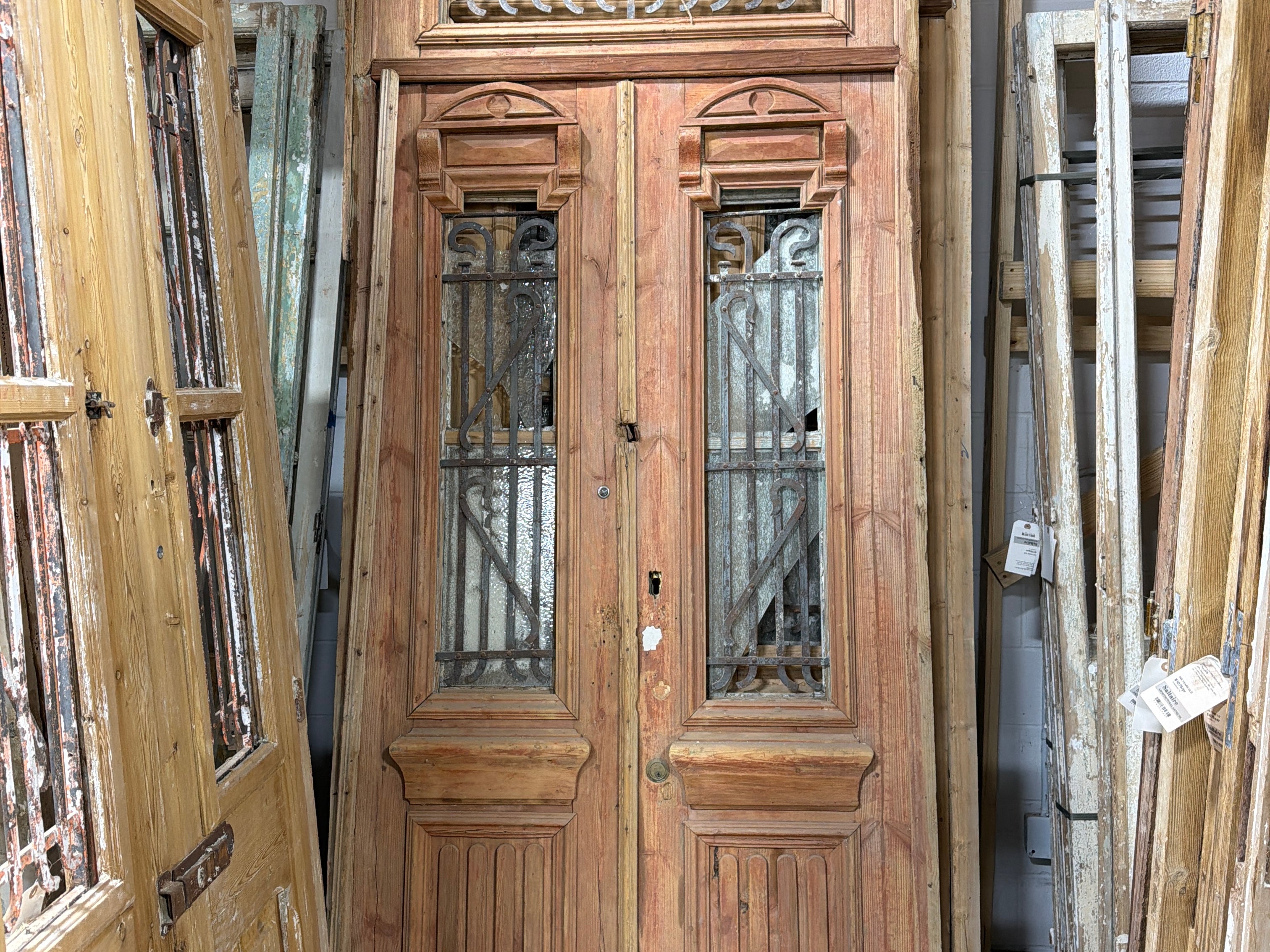 Doors with Iron 46in x 120in x 1.75in #1225 - Saltaire Antiques