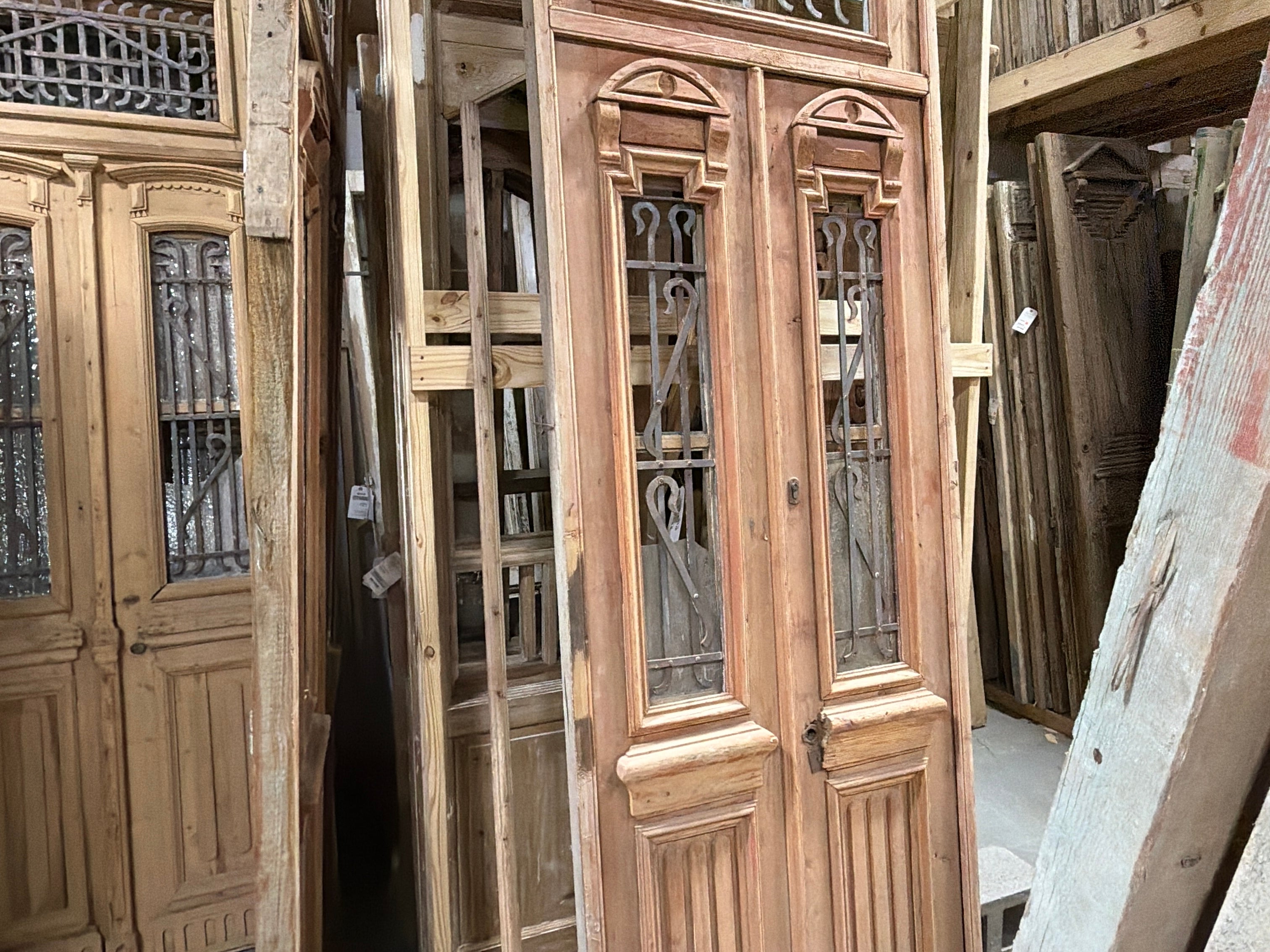 Doors with Iron 37.5in x 121in x 1.75in #1228 - Saltaire Antiques
